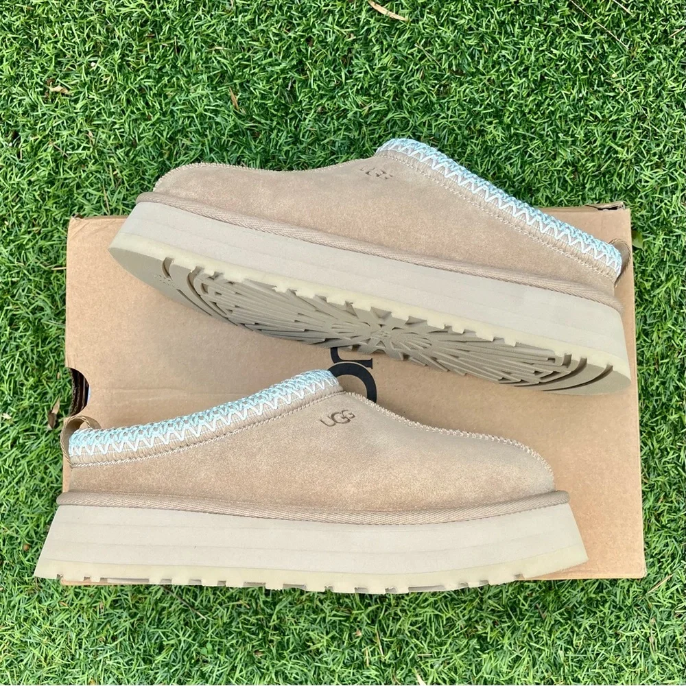 UGG Tazz platform slipper sand beige teal - Picture 10 of 10